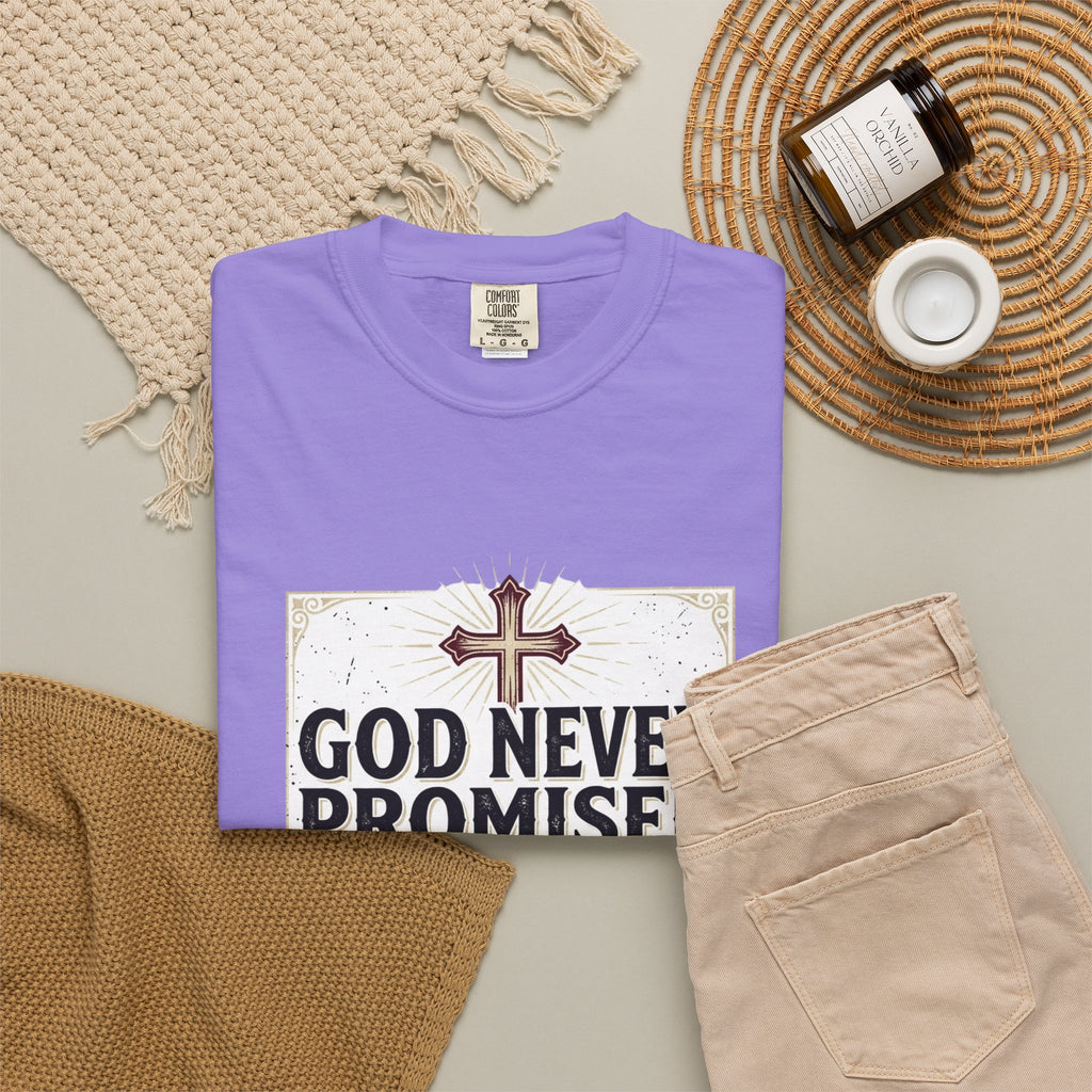 Christian Victory T-Shirt — "God Never Promised Victory Without a Fight" Inspirational Tee