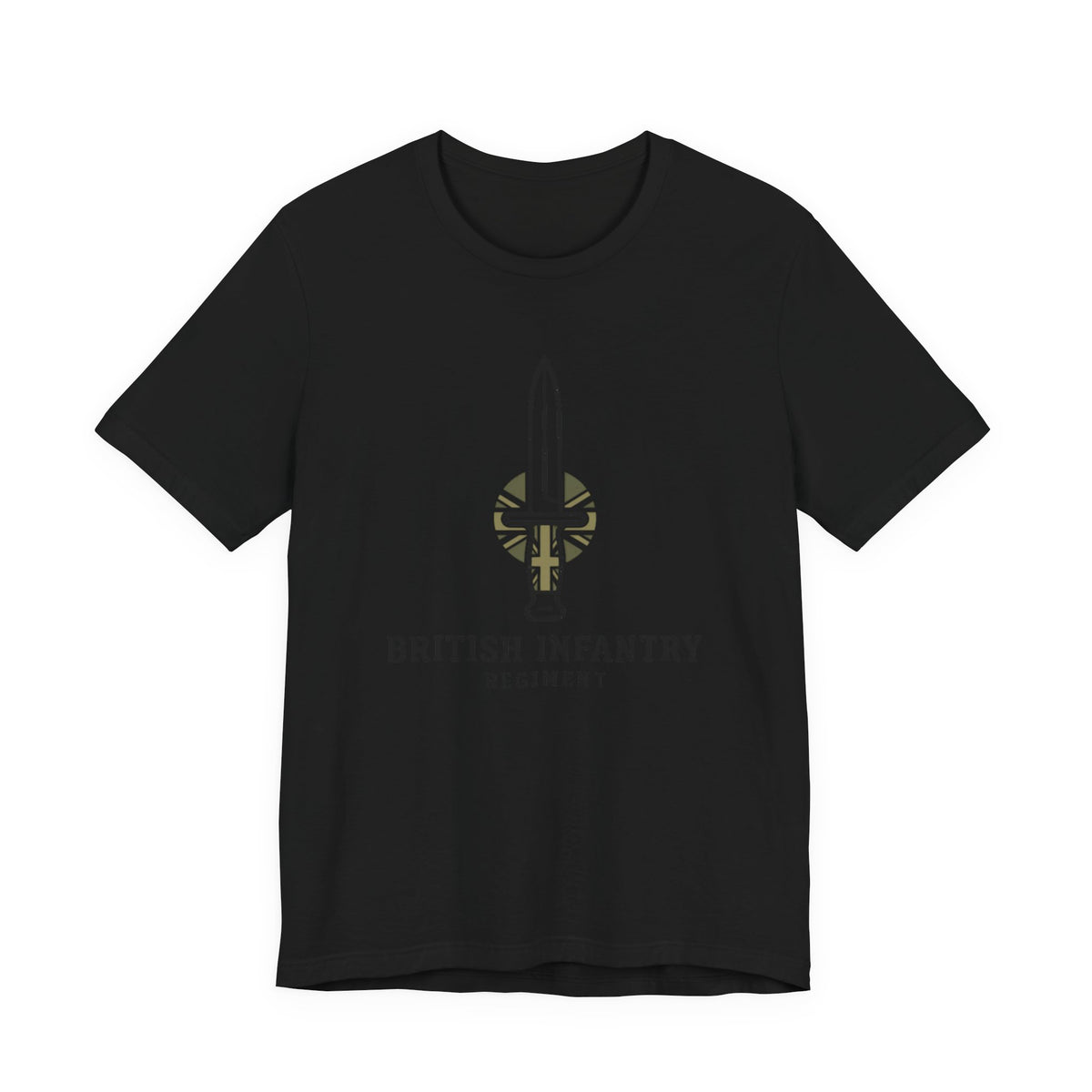 British Infantry Regiment Tee — Military Emblem Short Sleeve Shirt