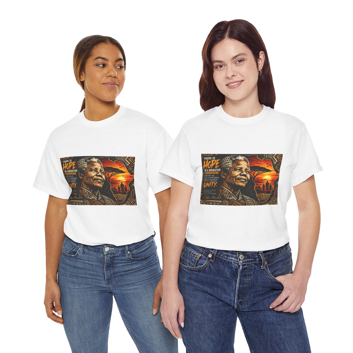 Inspirational Unity Graphic Tee — 'There Is Hope' Motivational Portrait T-Shirt