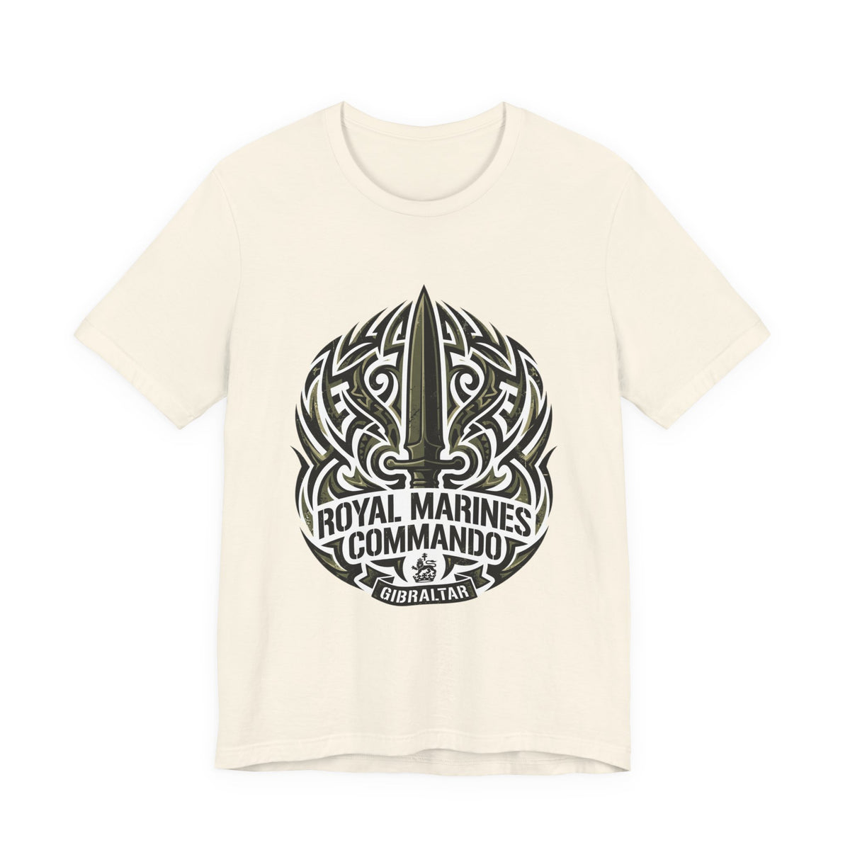Royal Marines Commando T-Shirt — Gibraltar Tribal Dagger Design