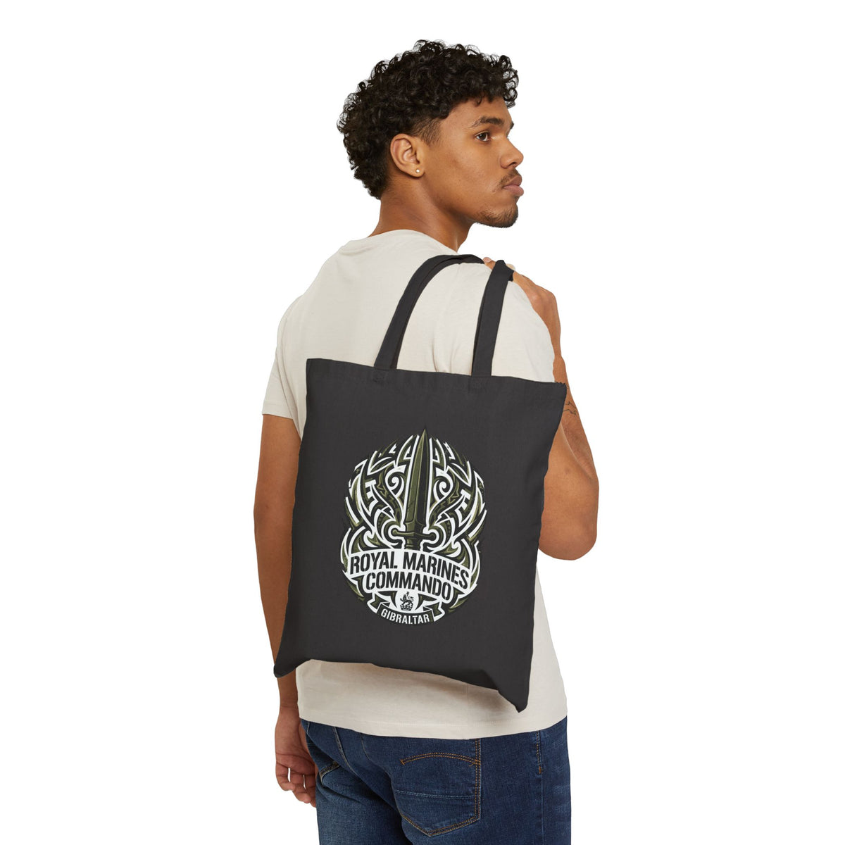 Royal Marines Commando Tribal Logo Tote Bag — Military Canvas Shopper