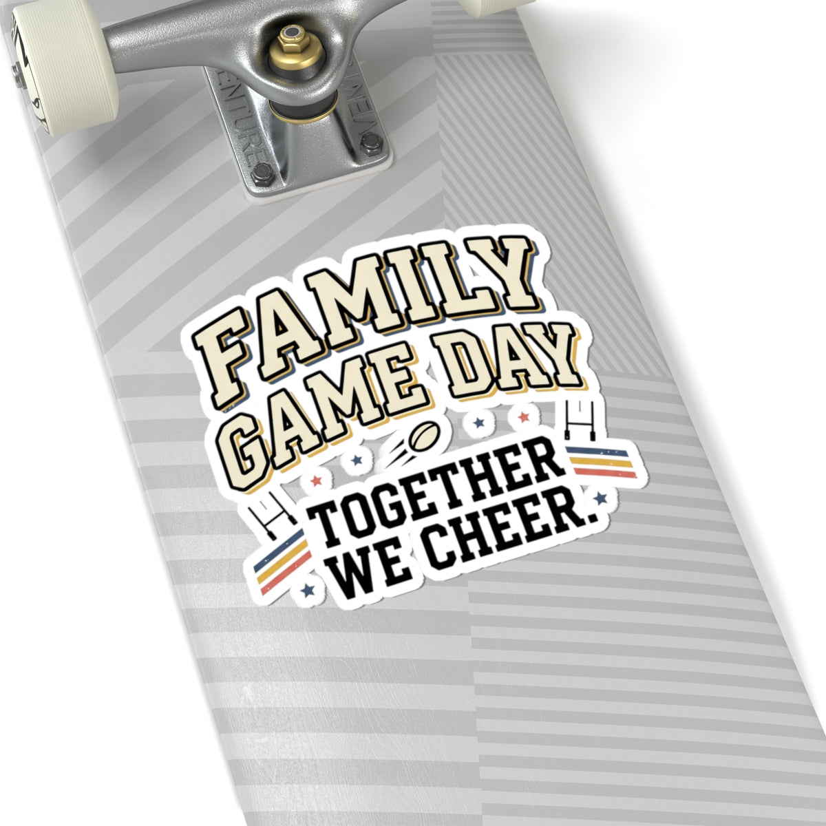 Family Game Day Kiss-Cut Sticker — "Together We Cheer" Sports Fan Decal