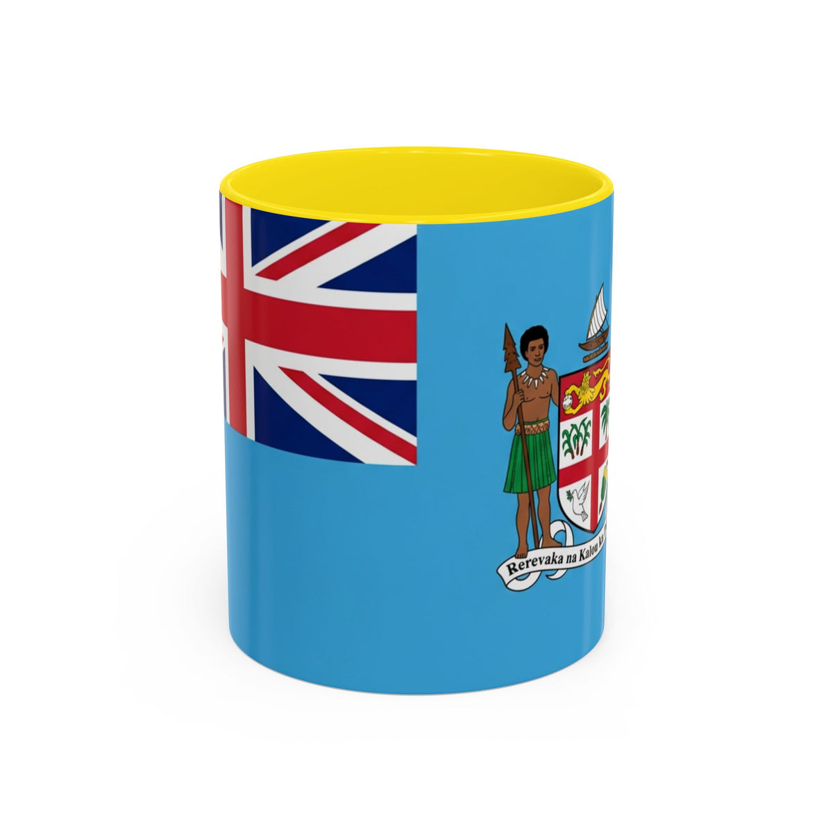 Fiji Flag Accent Coffee Mug – 11/15oz Ceramic Tea & Coffee Cup