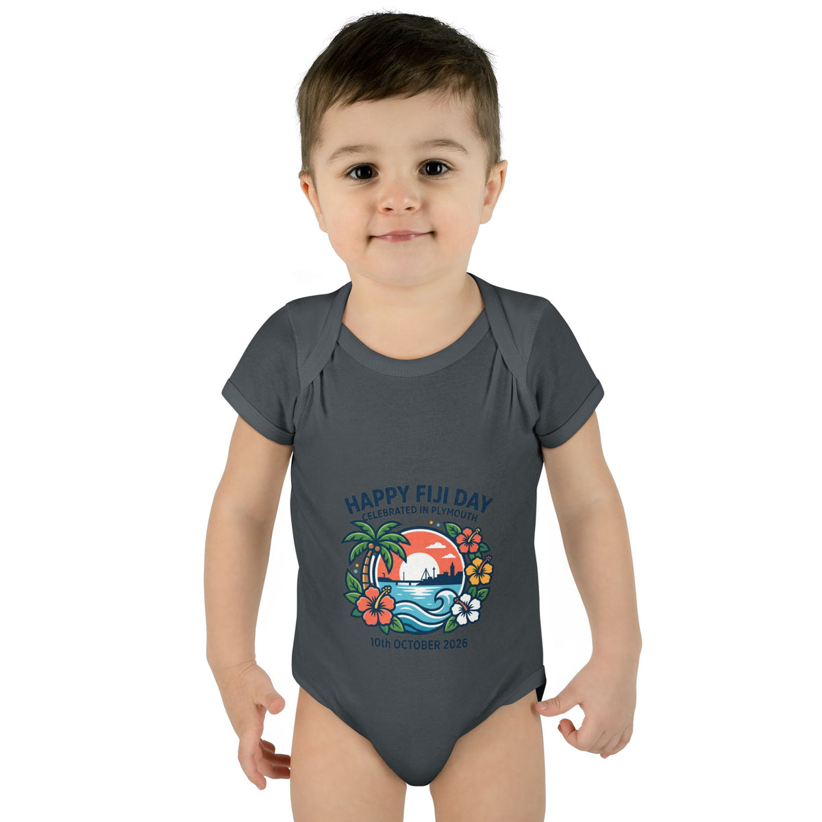 Happy Fiji Day Infant Bodysuit — Tropical Island Baby Onesie (10th October 2026)