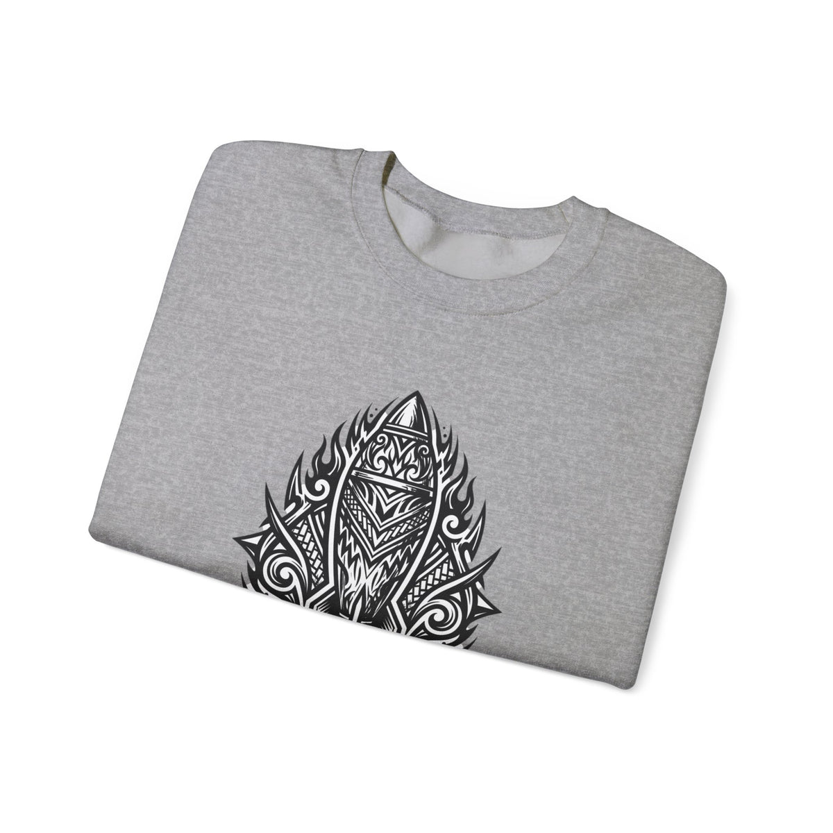 Crewneck Sweatshirt — Mortar Tribal Shield Graphic