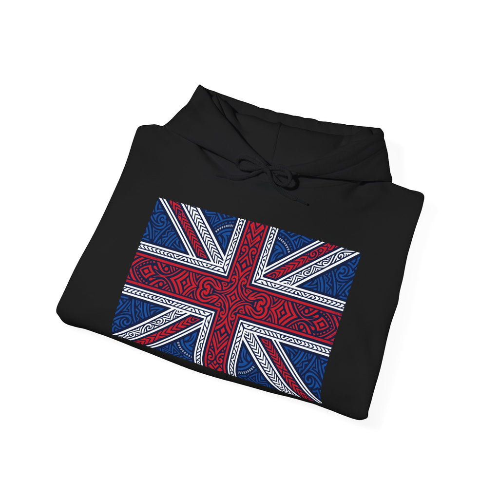Union Jack Paisley Hoodie - British Flag Bandana Style Hooded Sweatshirt