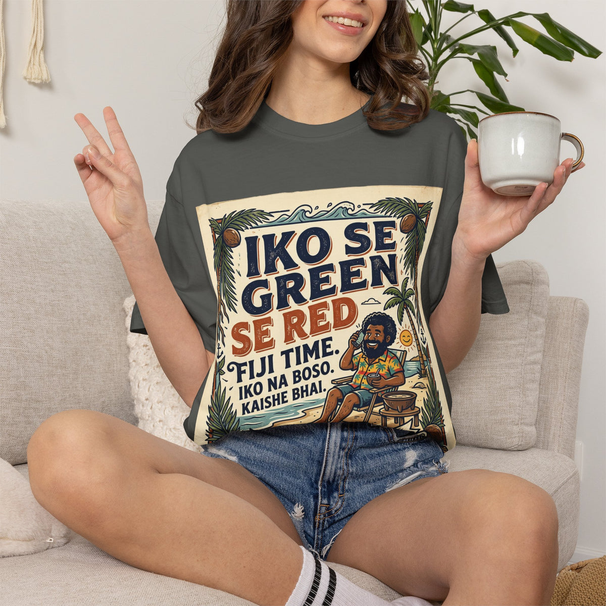 Iko Se Green Se Red Fiji T-Shirt — Vintage Island Vibes Graphic Tee