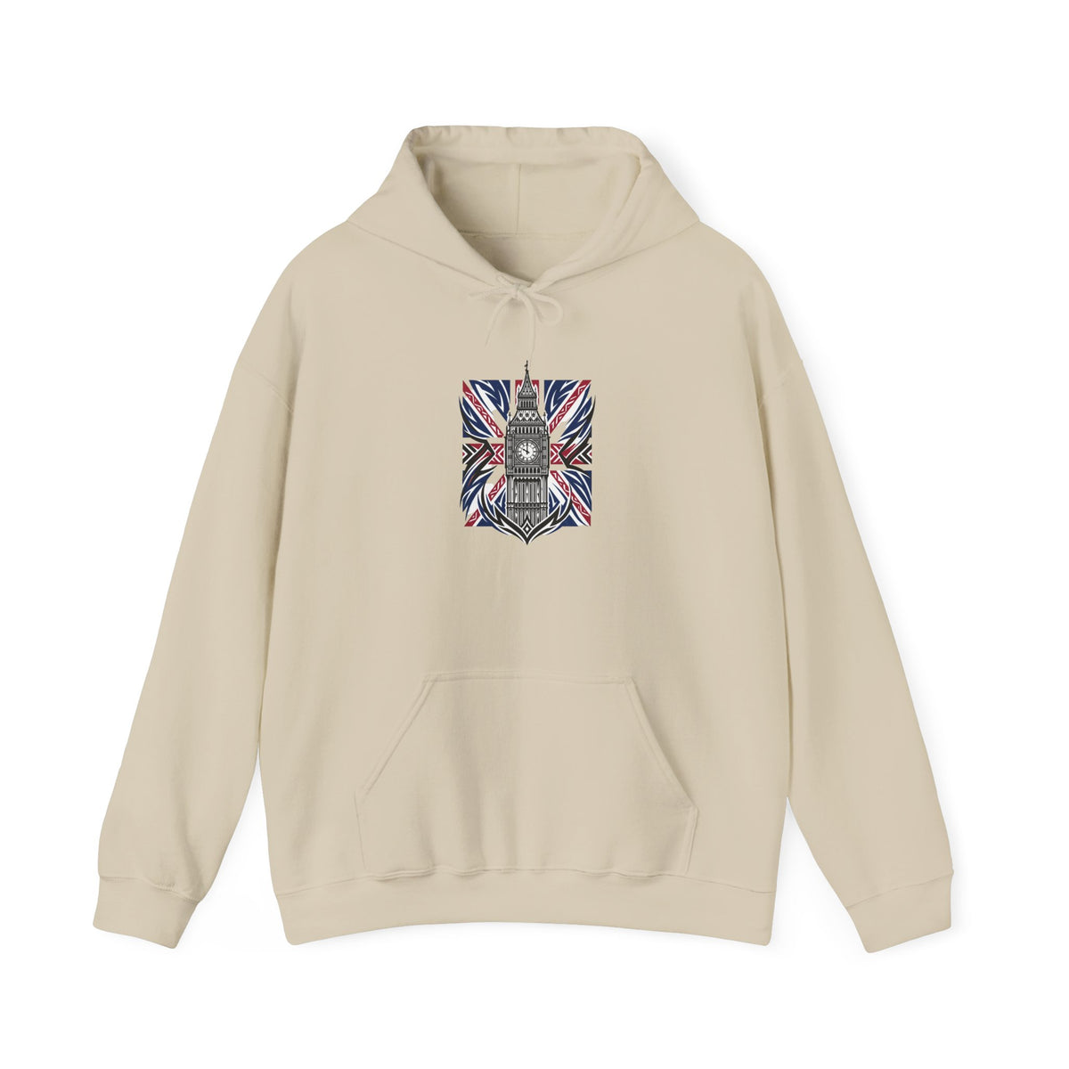 Big Ben Union Jack Hoodie – British Landmark Graphic Sweatshirt