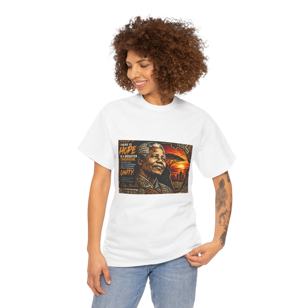 Inspirational Unity Graphic Tee — 'There Is Hope' Motivational Portrait T-Shirt