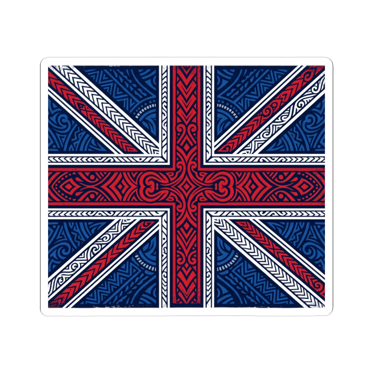 Union Jack Sticker — Celtic Knot British Flag Kiss-Cut Decal