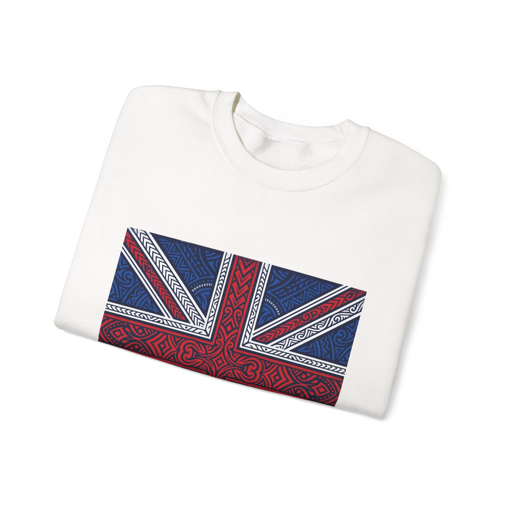 Union Jack Bandana Flag Sweatshirt — British Paisley Print Crewneck