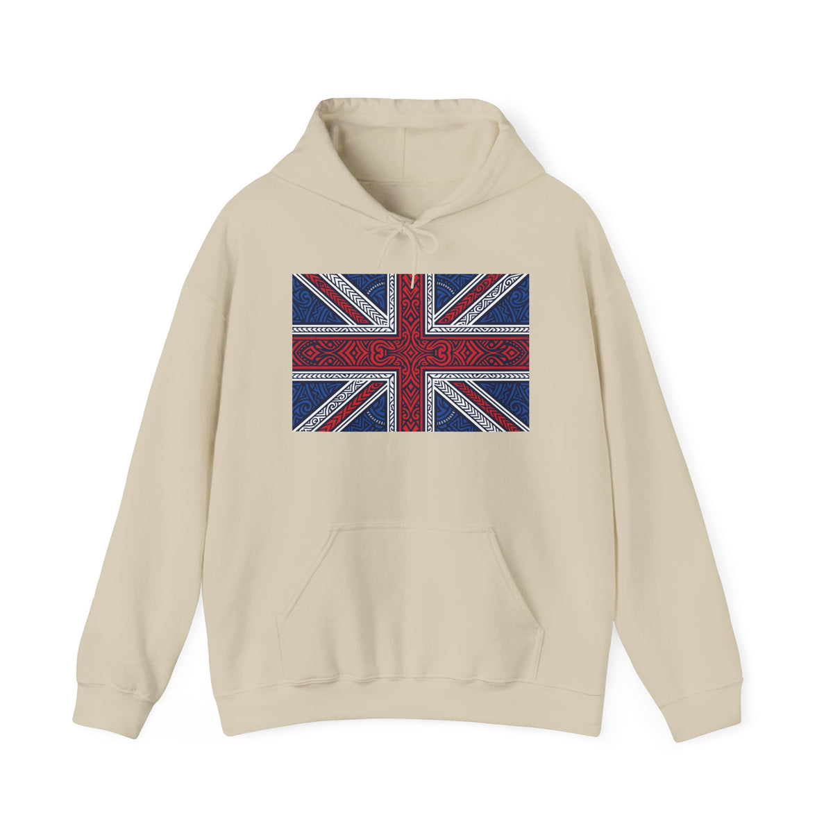 Union Jack Paisley Hoodie - British Flag Bandana Style Hooded Sweatshirt