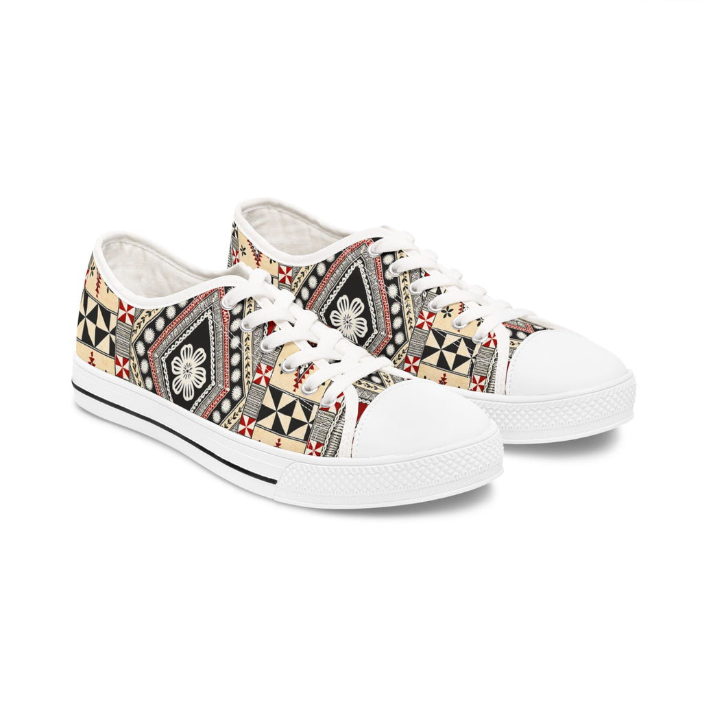 Boho Mosaic Low Top Sneakers — Patterned Casual Shoes