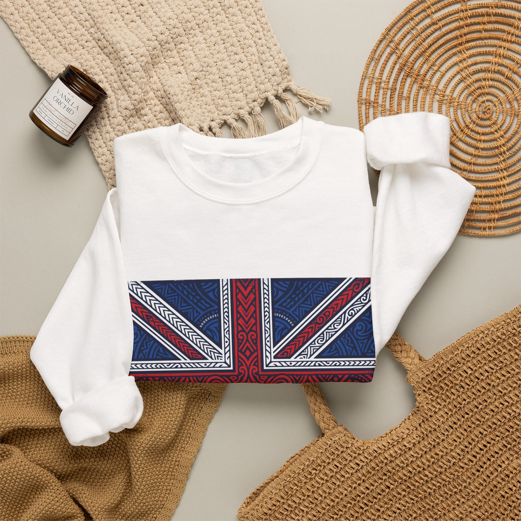 Union Jack Bandana Flag Sweatshirt — British Paisley Print Crewneck