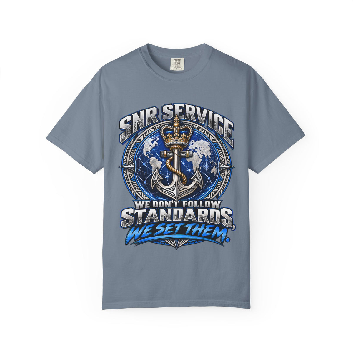 SNR Service Anchor Graphic T-Shirt — "We Don’t Follow Standards, We Set Them"
