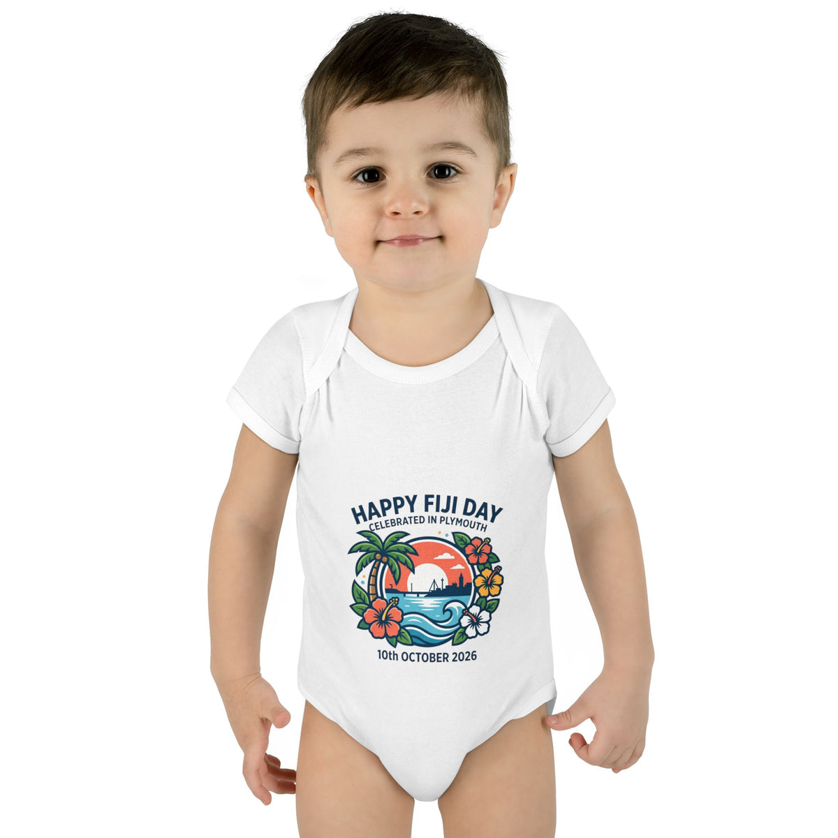 Happy Fiji Day Infant Bodysuit — Tropical Island Baby Onesie (10th October 2026)