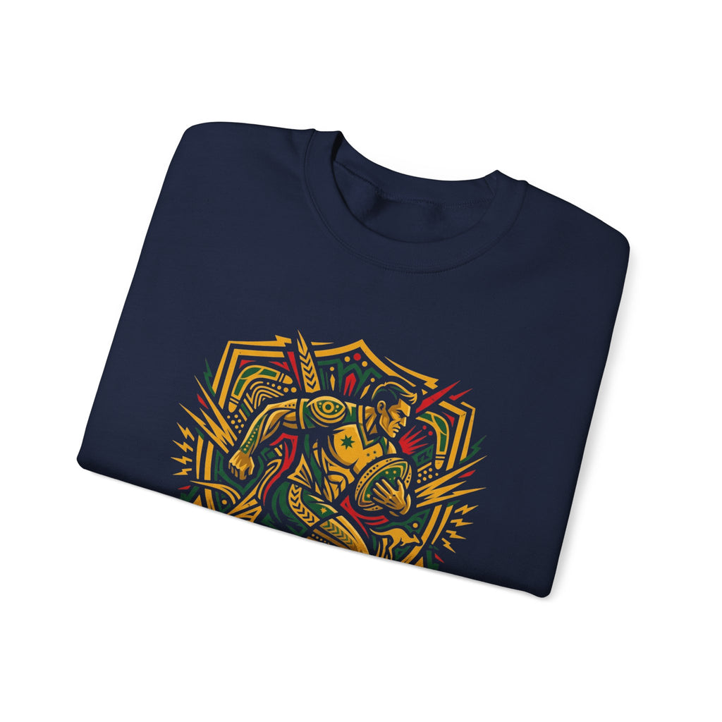 Australia Rugby Crewneck Sweatshirt — Abstract Kangaroo Rugby Design