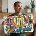 Bula Floral Doormat — Tropical Welcome Mat