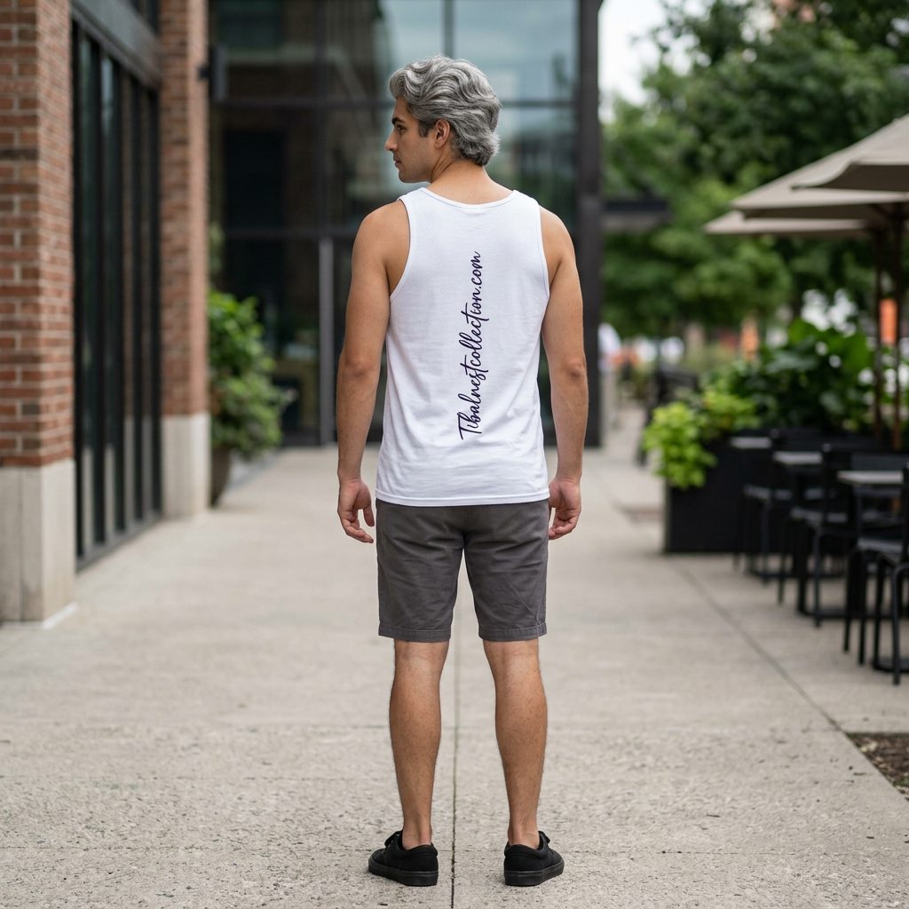 Fiji Noble Banner Blue Tank Top — Fiji Flag Crest Sleeveless Shirt