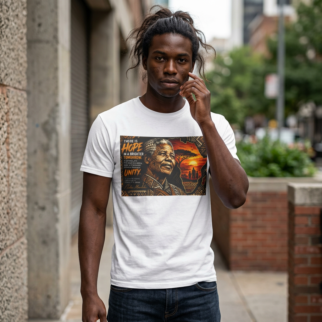 Inspirational Unity Graphic Tee — 'There Is Hope' Motivational Portrait T-Shirt