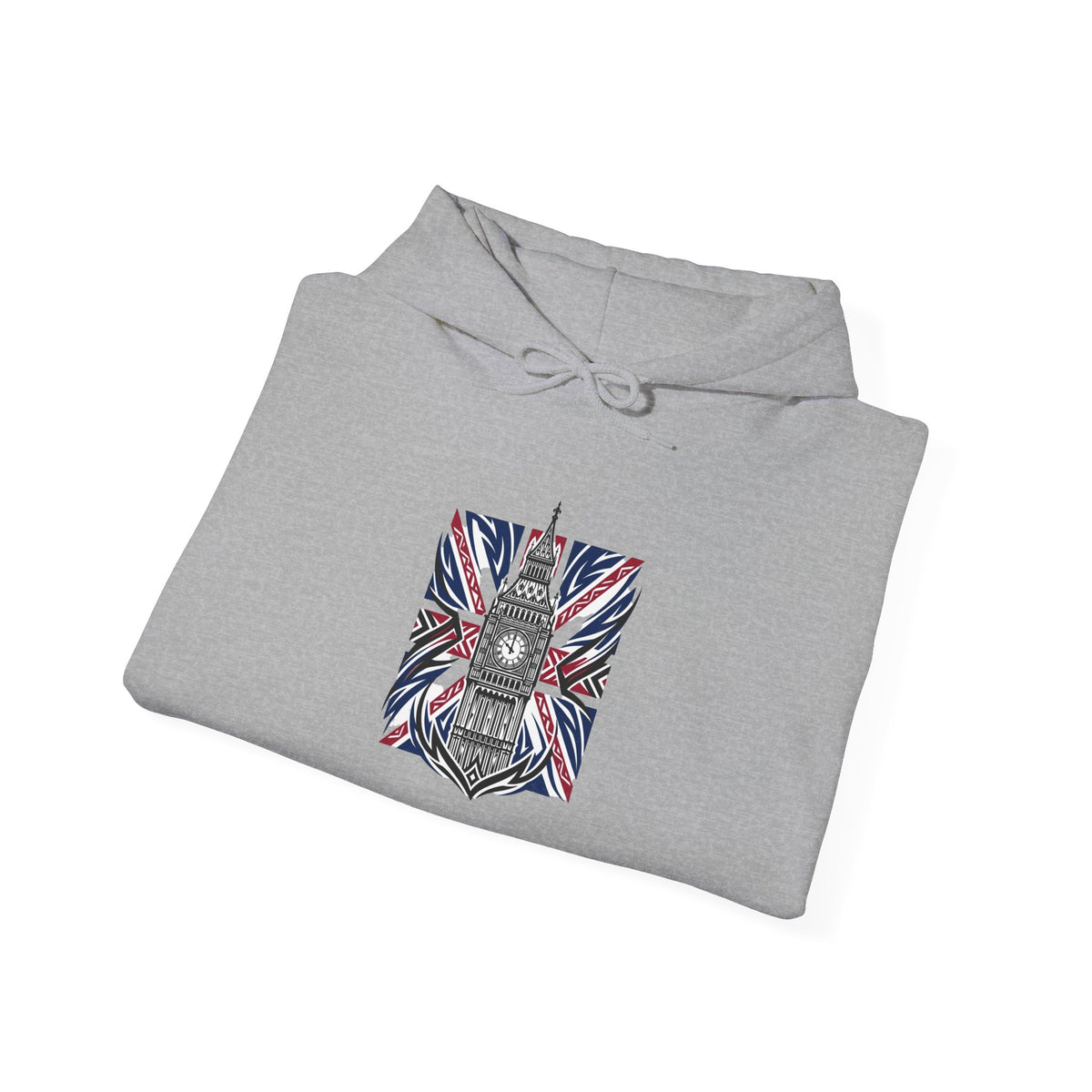 Big Ben Union Jack Hoodie – British Landmark Graphic Sweatshirt