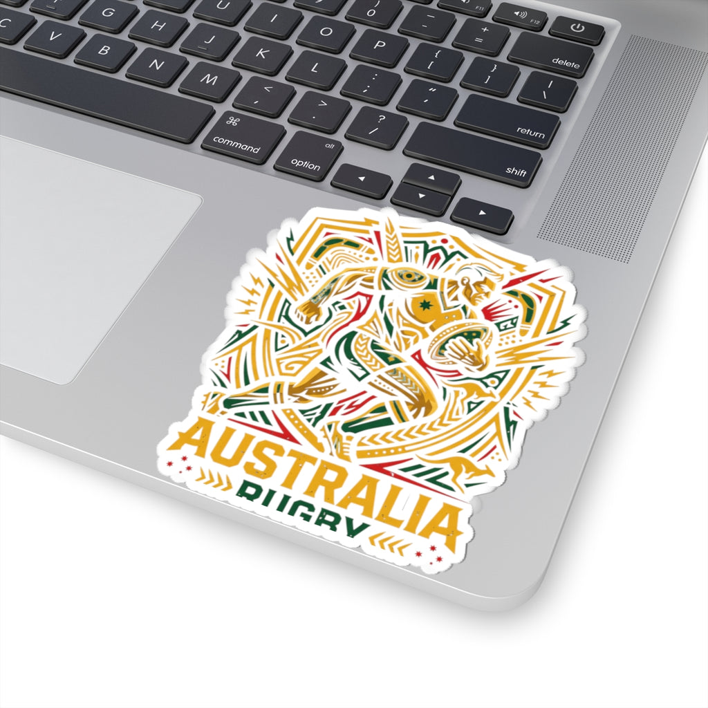 Sticker — Australia Rugby Kiss-Cut Sticker (Team Emblem, Laptop Decal)