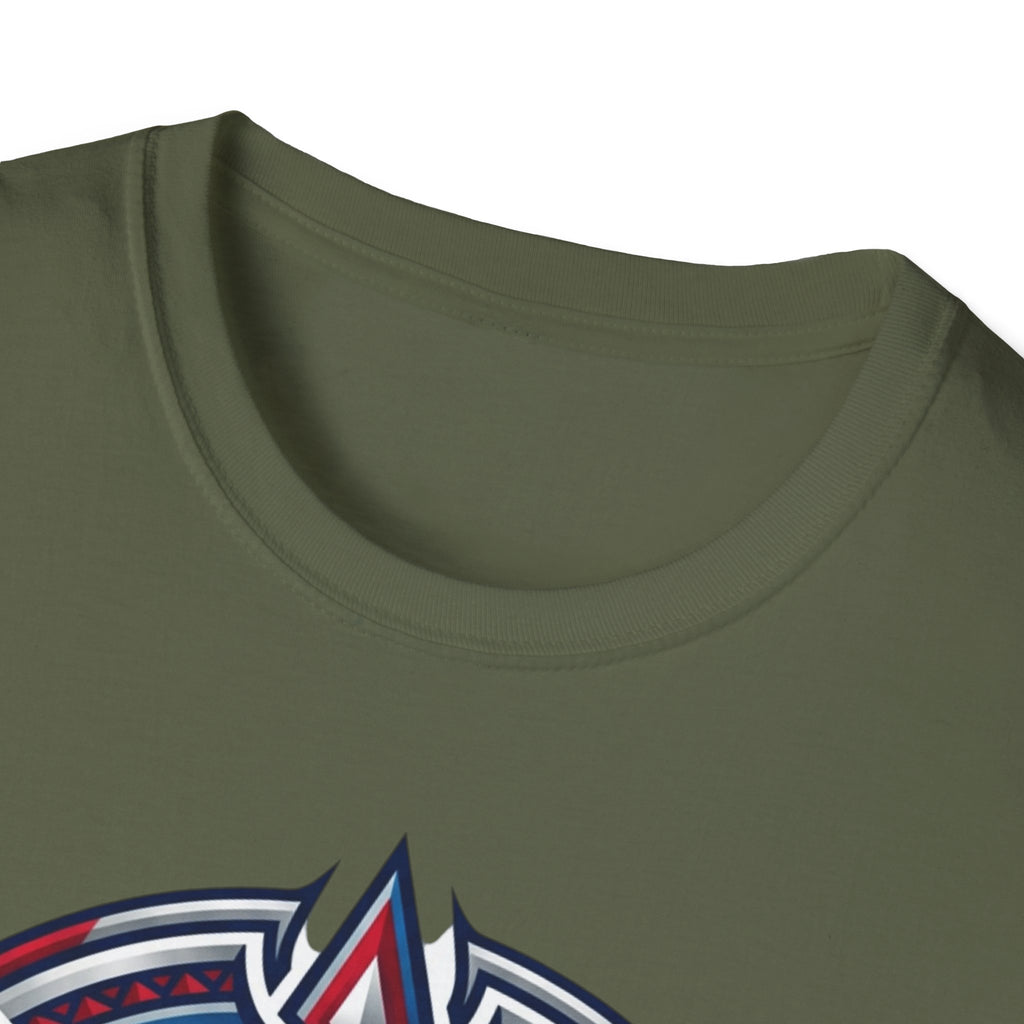 Patriotic Tribal Eagle T-Shirt – Red White Blue Heraldic Graphic Tee