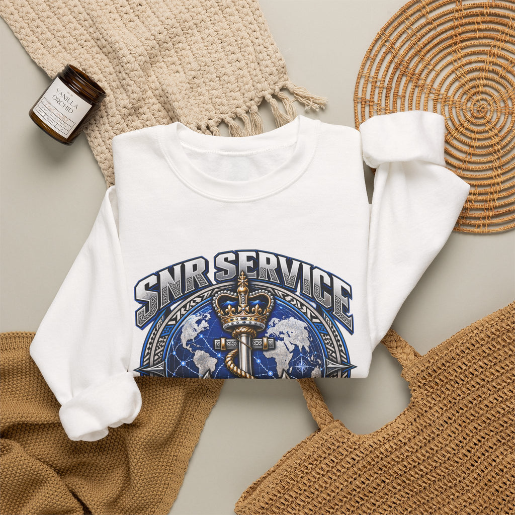 Crewneck Sweatshirt - SNR Service 'We Don't Follow Standards, We Set Them' Nautical Anchor Graphic