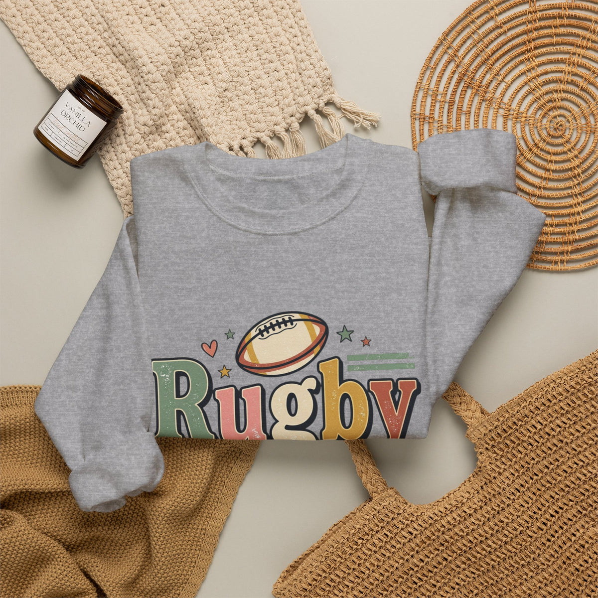 Rugby Dad Sweatshirt — Supportive, Devoted, Fatherly Crewneck