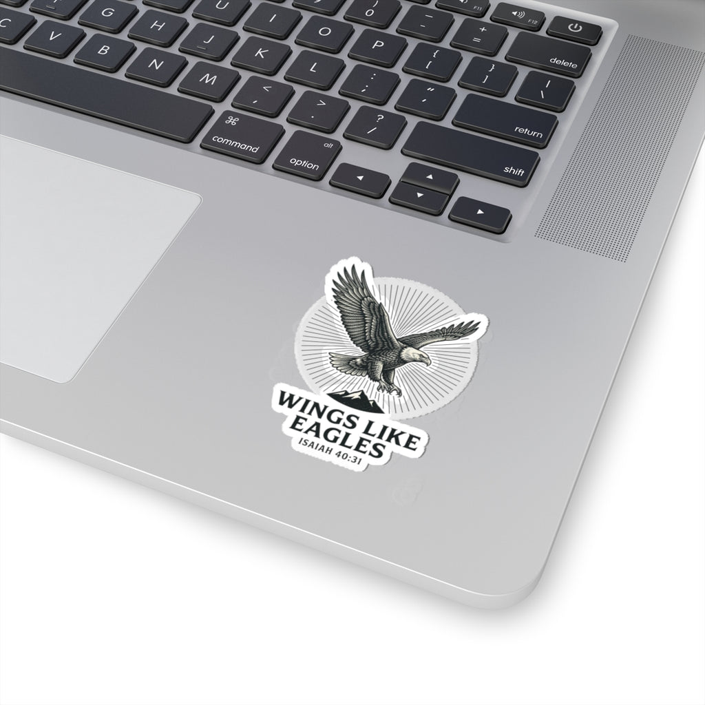 Wings Like Eagles sticker | Isaiah 40:31, Christian faith decal