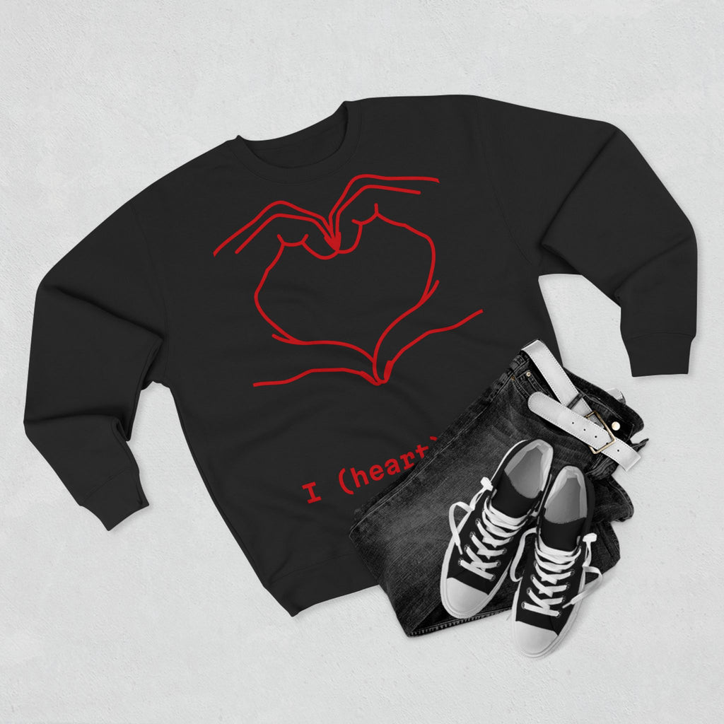 Heart Hands Crewneck Sweatshirt — I (heart) you Valentine Pullover