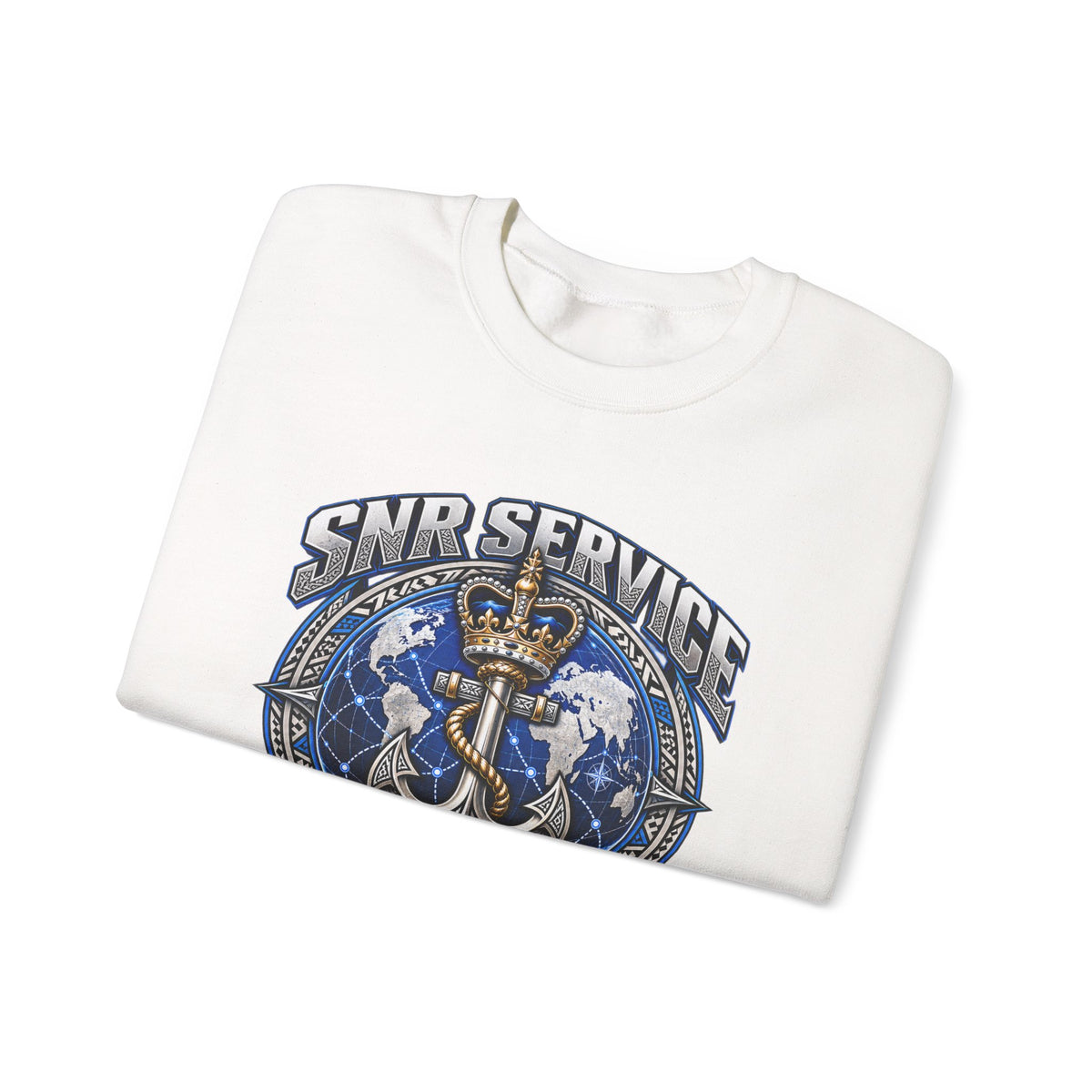 Crewneck Sweatshirt - SNR Service 'We Don't Follow Standards, We Set Them' Nautical Anchor Graphic
