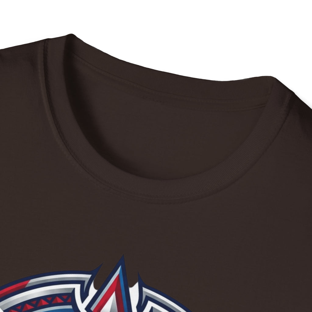 Patriotic Tribal Eagle T-Shirt – Red White Blue Heraldic Graphic Tee