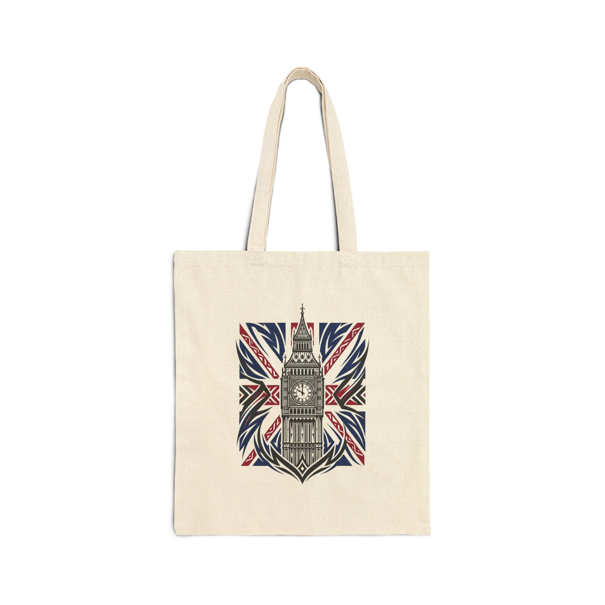 London Big Ben Union Jack Tote Bag — Cotton Canvas Souvenir Tote