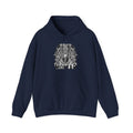 Mortar Tribal Hoodie — Intricate Black Aztec Shield Design