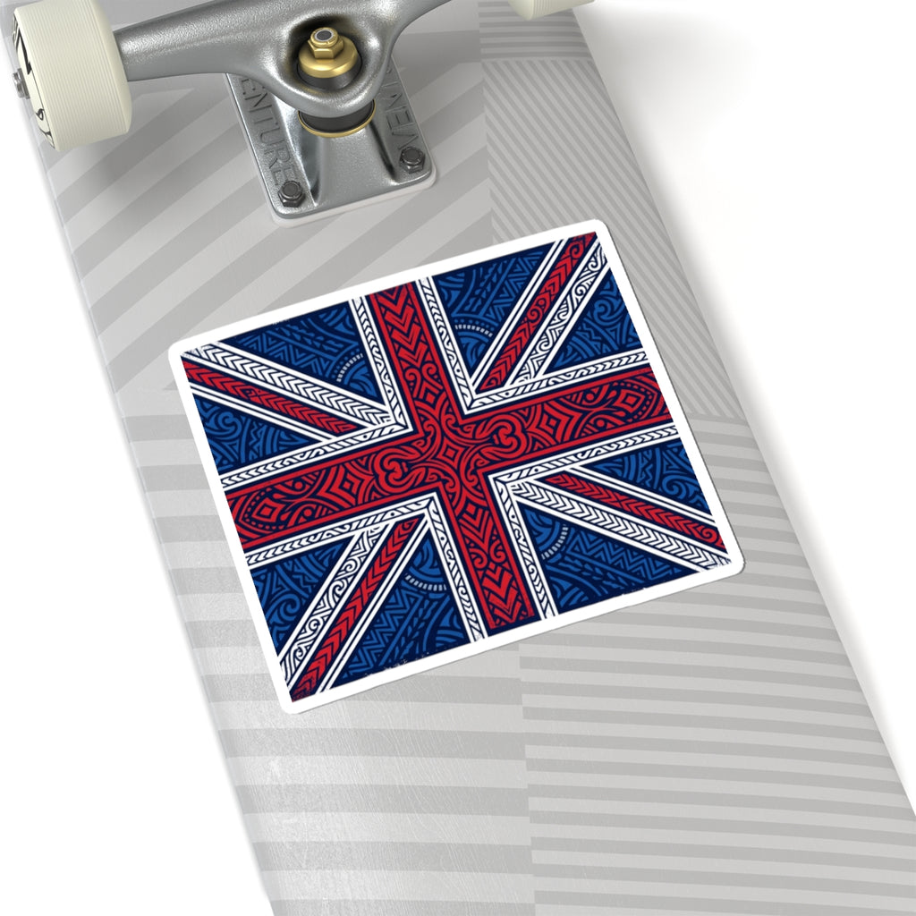 Union Jack Sticker — Celtic Knot British Flag Kiss-Cut Decal