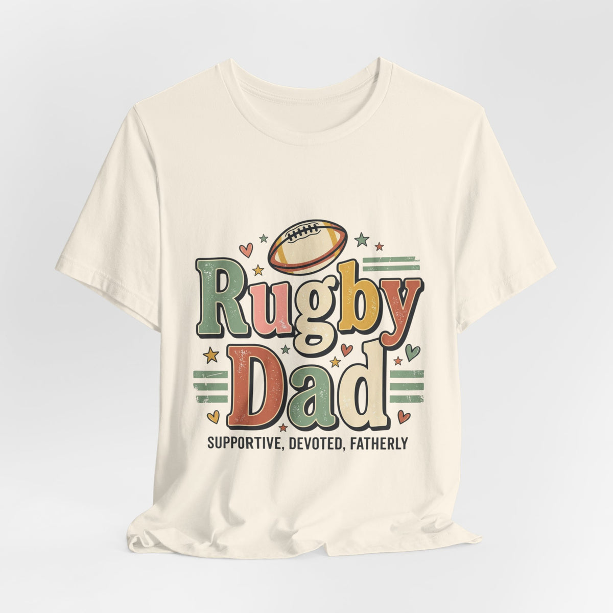 Rugby Dad T-Shirt — Supportive, Devoted, Fatherly Tee