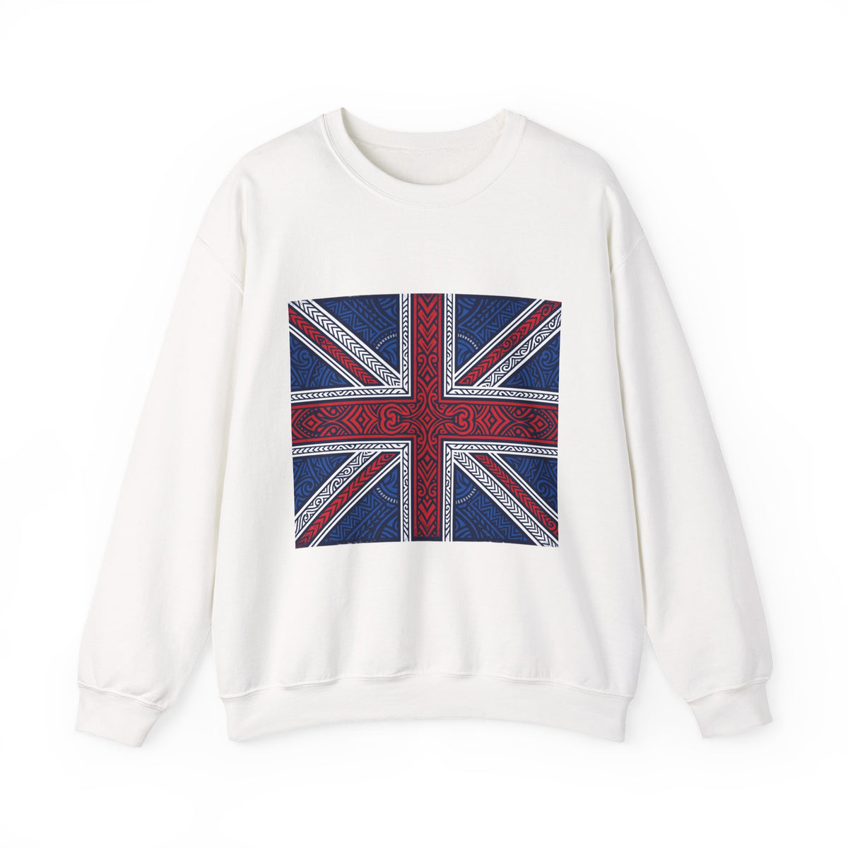 Union Jack Bandana Flag Sweatshirt — British Paisley Print Crewneck