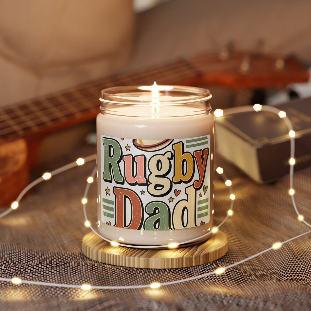 Rugby Dad Scented Soy Candle — 9 oz Gift for Rugby Fathers