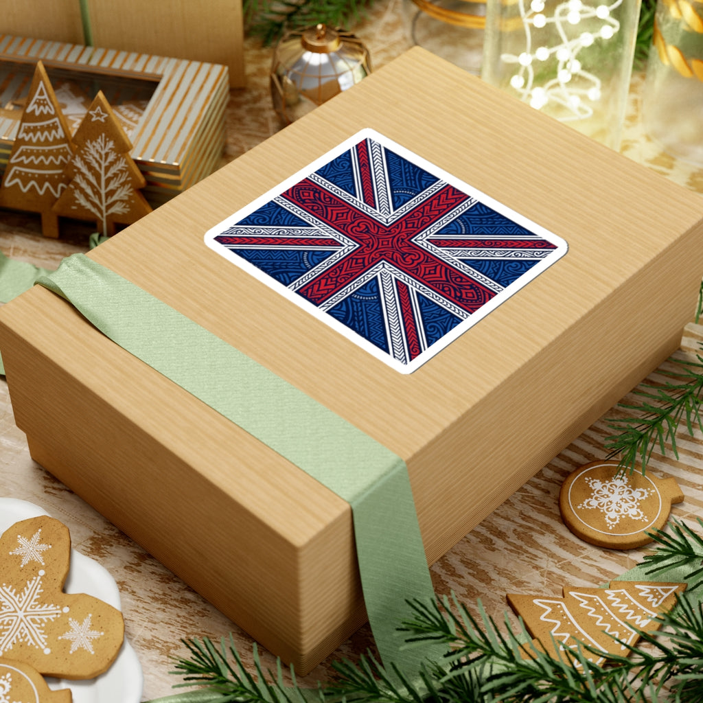 Union Jack Sticker — Celtic Knot British Flag Kiss-Cut Decal