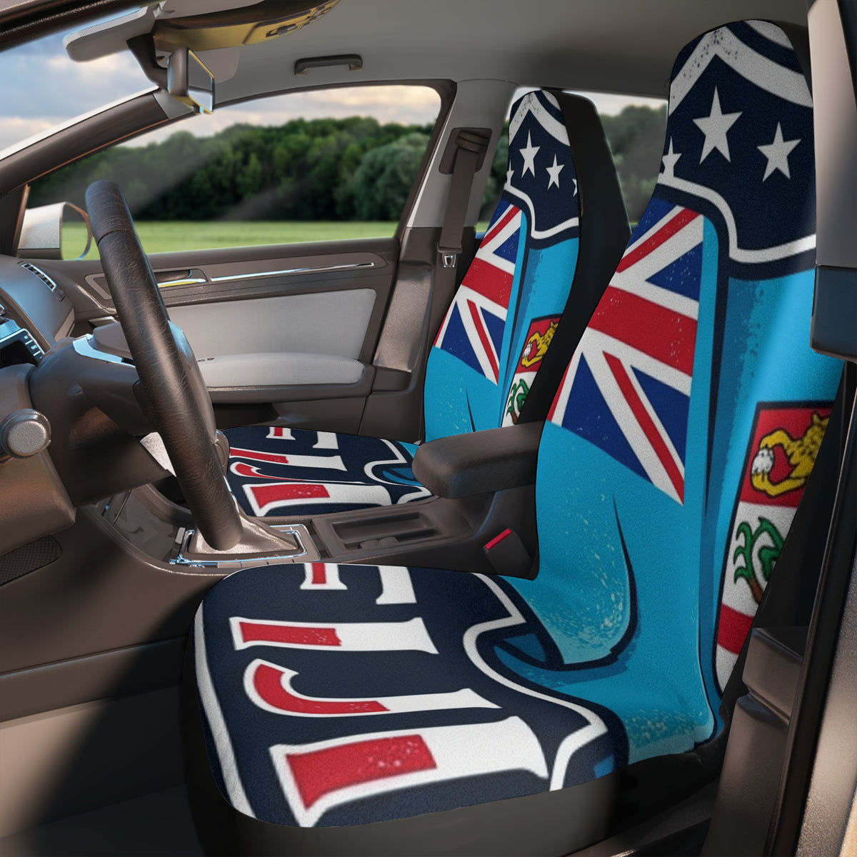 Fiji Flag Car Seat Covers — Patriotic Seat Protector for Vehicles