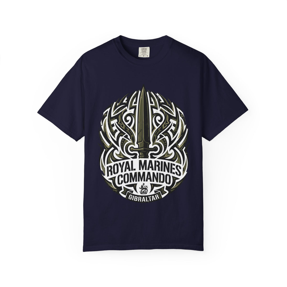 Royal Marines Commando T-Shirt — Gibraltar Tribal Dagger Military Tee