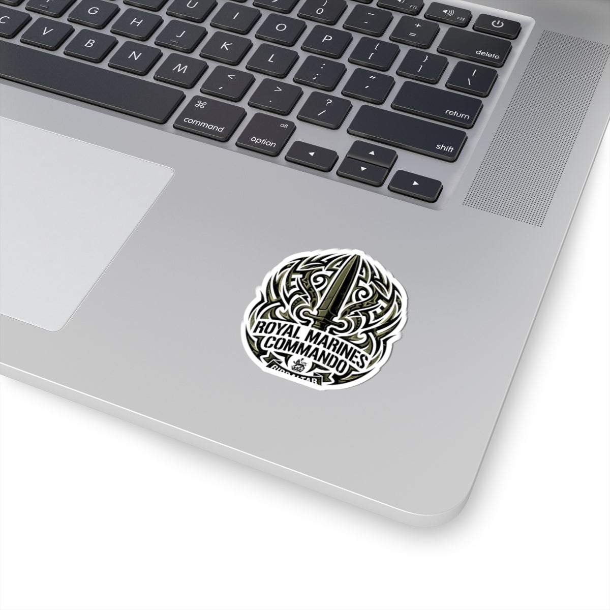 Royal Marines Commando Kiss-Cut Sticker — Tactical Sword Emblem (Gibraltar)