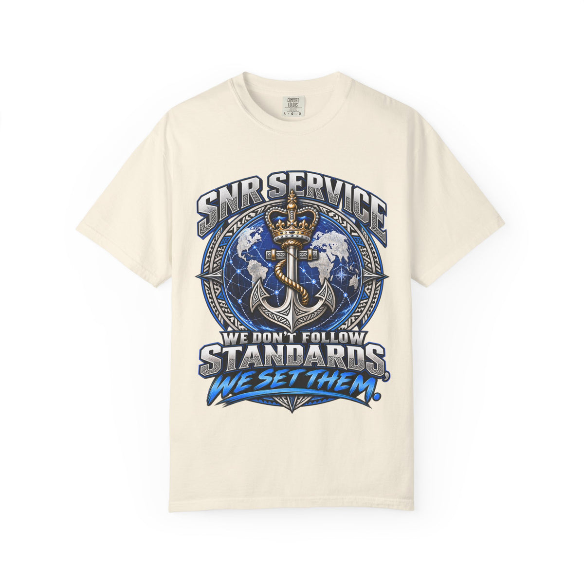 SNR Service Anchor Graphic T-Shirt — "We Don’t Follow Standards, We Set Them"