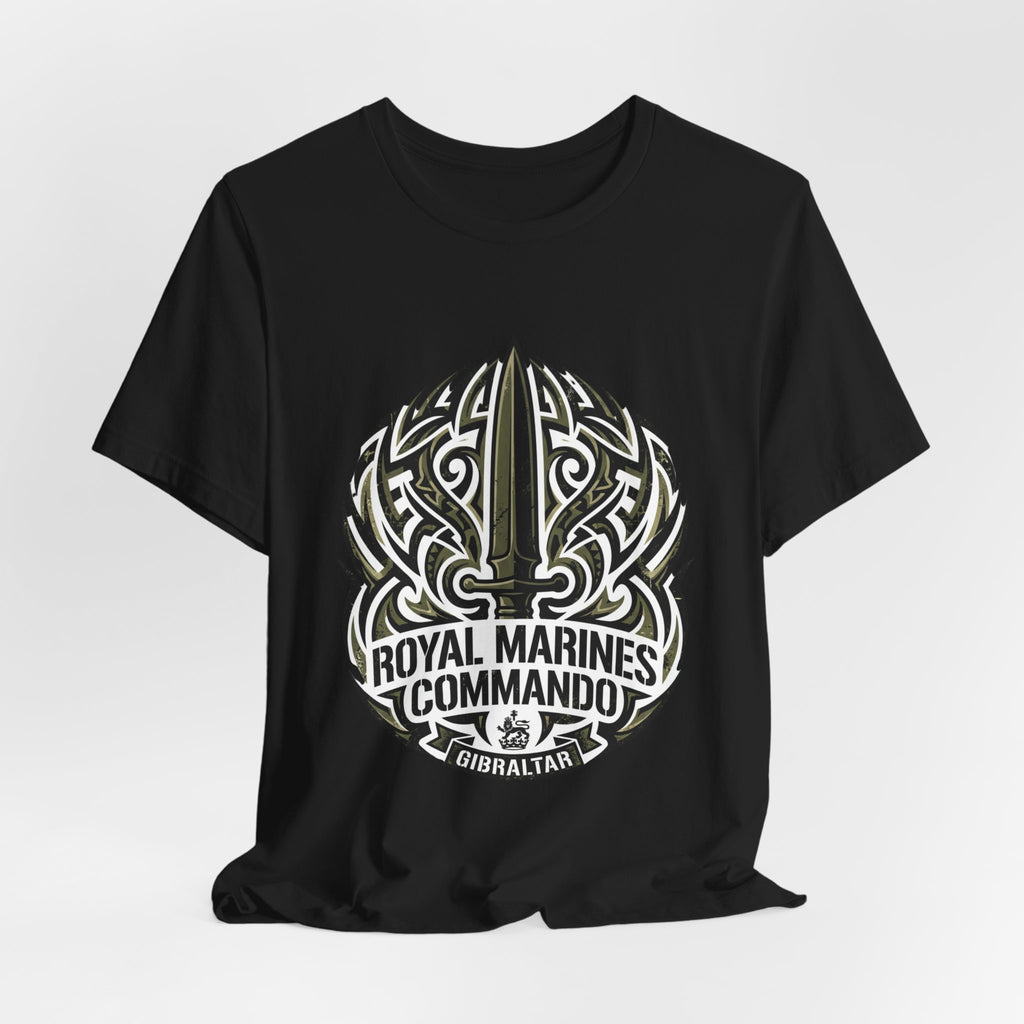 Royal Marines Commando T-Shirt — Gibraltar Tribal Dagger Design