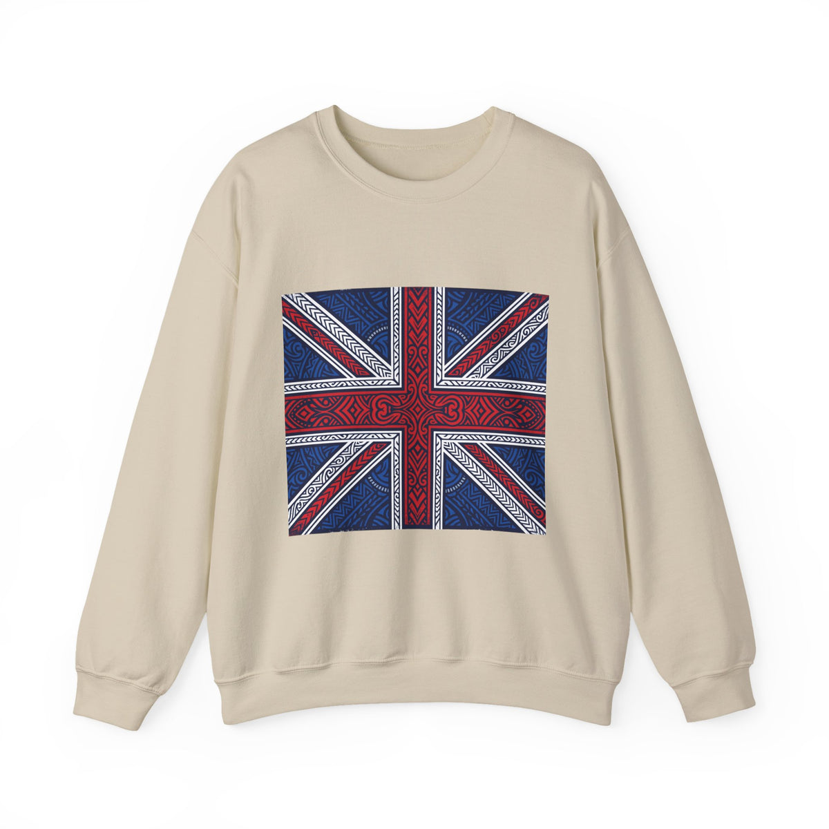 Union Jack Bandana Flag Sweatshirt — British Paisley Print Crewneck