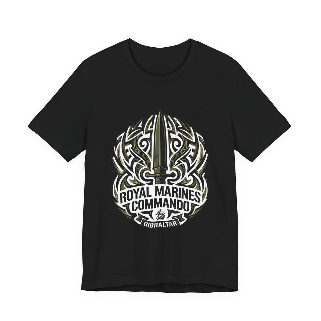 Royal Marines Commando T-Shirt — Gibraltar Tribal Dagger Design