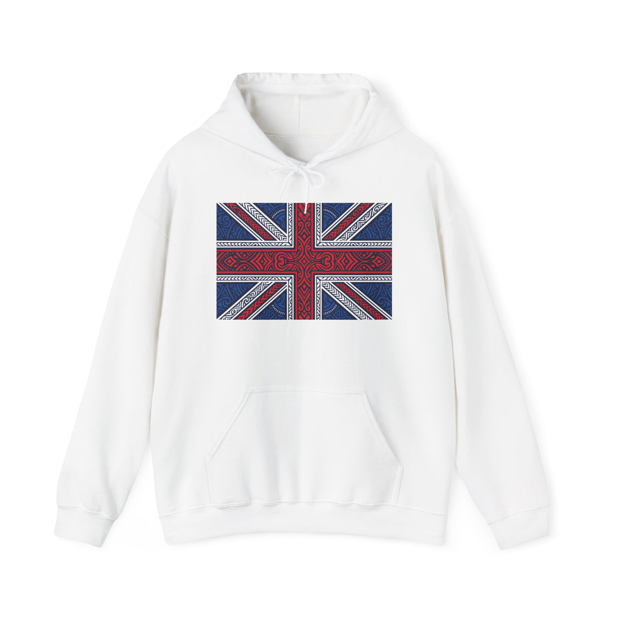Union Jack Paisley Hoodie - British Flag Bandana Style Hooded Sweatshirt