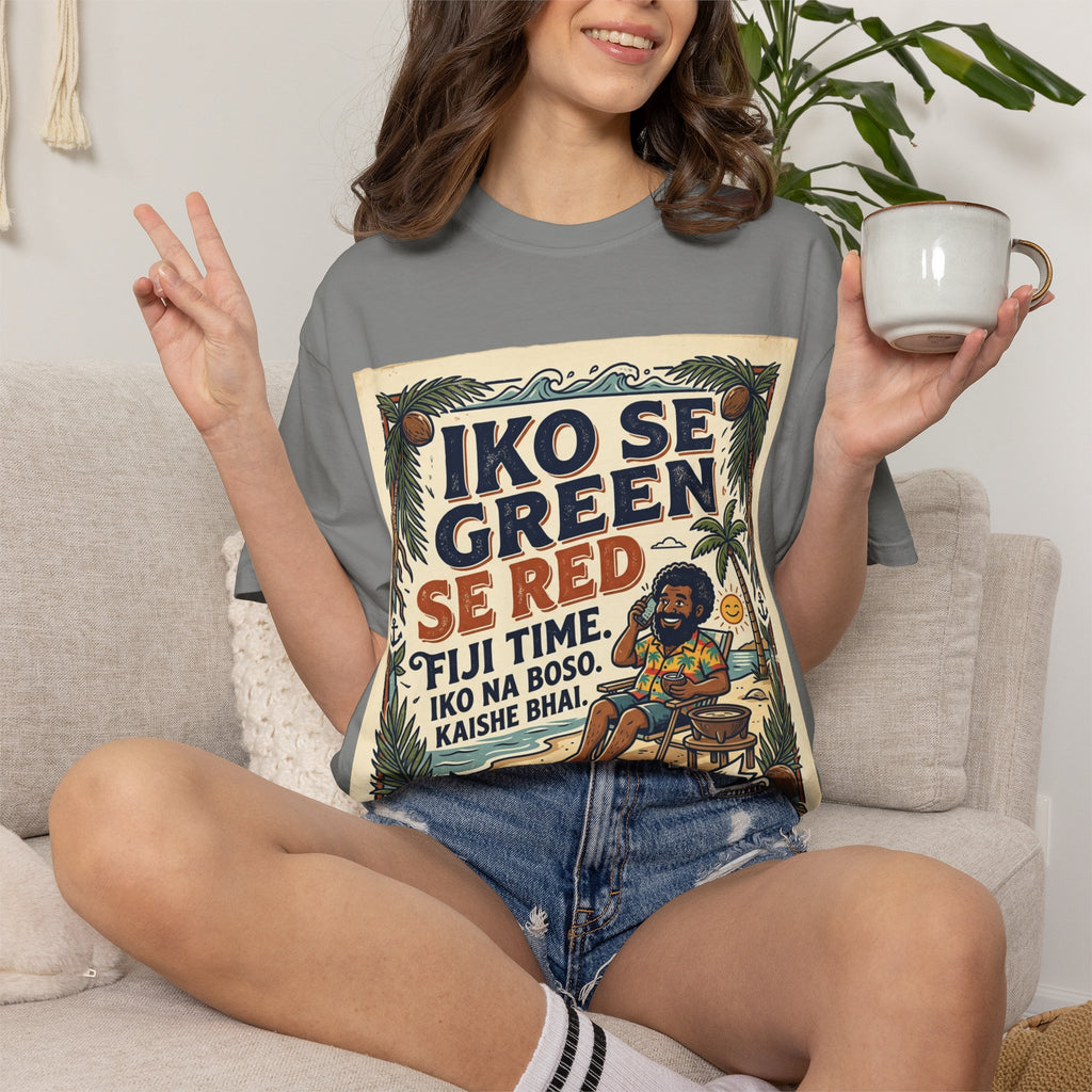 Iko Se Green Se Red Fiji T-Shirt — Vintage Island Vibes Graphic Tee