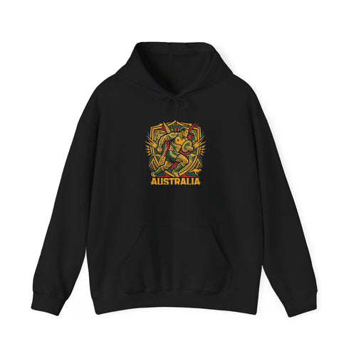 Abstract Tropical Pattern Hoodie — Colorful Palm & Leaf Graphic Sweatshirt